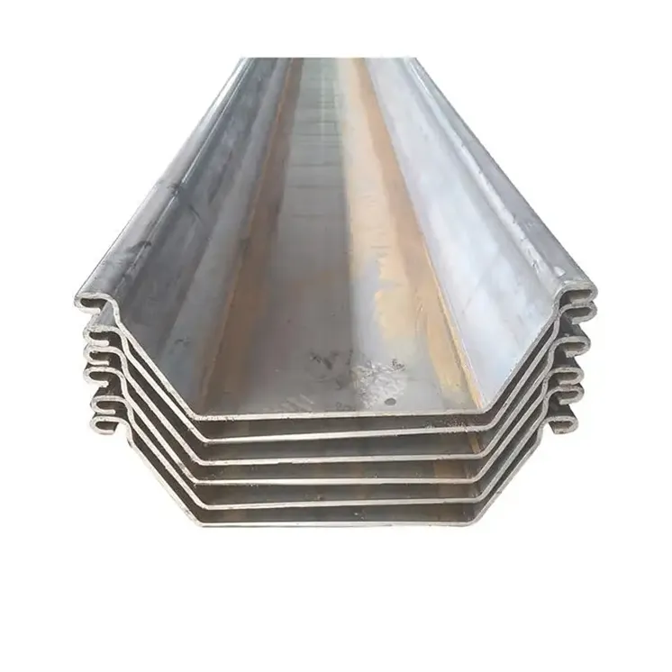 China hot rolled top Quality Good Supplie 100mm steel rolled u and z type sheet pile steel For Building Construction
