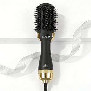 0728 Factory Sale 4 in 1 Salon Ionic Hair Styling <b>Tools</b> Straightener Blow Dryer One Step & Volumizing Hot Air Brush - Product Image 2