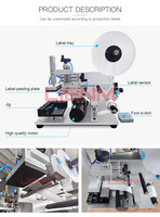 Autocollant de bouteille carrée de flacon semi-automatique de machine d'étiquetage d'usine pour le contrôle personnalisé d'écran tactile de petite entreprise