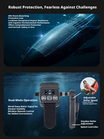 Camolech CM6-1 Propulseur sous-marin portable 650W Double batterie 0,8m/s 4400mAh Moteur pour plongée, snorkeling, surf, SUP, kayak