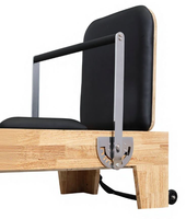 Reformer Pilates Professionnel en Bois d'Hévéa avec Rail Silencieux Équipement Fitness Studio OEM ODM