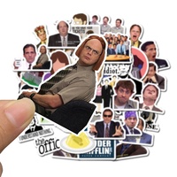 50 pegatinas Washi de la serie de TV The Office para mesa, monopatín, equipaje, portátil, motocicleta, coche, etiquetas adhesivas