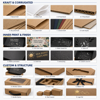 Boîte d'expédition personnalisée en carton ondulé Kraft, auto-adhésive, double paroi E Flute, avec logo imprimé intérieur/extérieur, OEM ODM, vente en gros, usine, en vrac