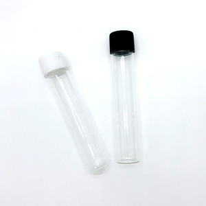 Tubes à essai en verre 20 x 120 mm Tubes à essai plats transparents avec bouchons à vis pour sels de <span class=keywords><strong>bain</strong></span>, stockage de bonbons, fête avec joint en mousse - Product Image 3