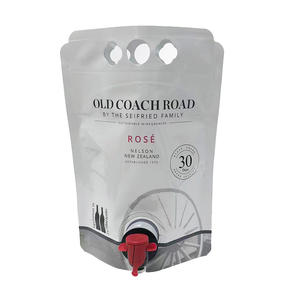 Bolsa de aluminio para envasado de alimentos de 1.5L-5L, duradera, con doble fondo y válvula Vitop para vino, vodka y whisky. - Product Image 1