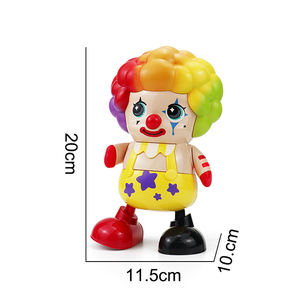 2024 nuevo juguete <span class=keywords><strong>de</strong></span> <span class=keywords><strong>payaso</strong></span> <span class=keywords><strong>de</strong></span> plástico musical con batería ligera funciona bebé caminar bailando juguetes para niños - Product Image 5