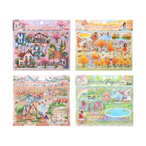 3 feuilles/paquet de <span class=keywords><strong>stickers</strong></span> 3D créatifs pour <span class=keywords><strong>scrapbooking</strong></span>, scène miniature de jardin floral, pour <span class=keywords><strong>scrapbooking</strong></span> - Product Image 5