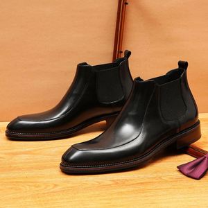Nuevo Estilo de Moda para Hombre, Zapatos Formales de Cuero Genuino para las Cuatro Estaciones, Impermeables, de Alta Gama, Hechos a Mano, de Piel de Vacuno de Primera Calidad, para Caballero de Negocios - Product Image 2
