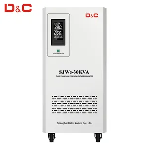 Thượng Hải delixi 3 giai đoạn SJW-10KVA 20kva 30kVA 380V điện áp ổn định điều chỉnh với màn hình LCD hiển thị