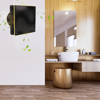 Ventilateur d'extraction mural silencieux personnalisable pour salle de bain avec capteur d'humidité