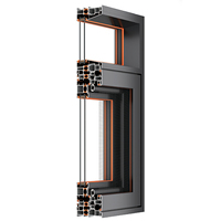 Standard-Hurrikan-Schutzfenster mit thermischer Trennung, Aluminium-Doppelverglasung, energieeffizientes Schiebefenster für Häuser