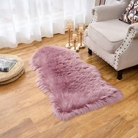 Tapis en fausse fourrure de mouton, moderne, doux, moelleux, antidérapant, pour chambre à coucher, salon, chambre d'enfant, décoration intérieure