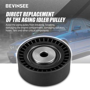 Poulie de réglage du tendeur BEVINSEE pour <span class=keywords><strong>BMW</strong></span> E36 E46 M3 E38 <span class=keywords><strong>E39</strong></span> E53 X5 Z3 Z4 11281748131 - Product Image 5