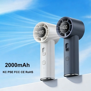 IMYCOO High Speed USB Led Display 100-Level Portable Mini Handheld Fan Custom Logo Rechargeable Handy Fan Battery Pocket Fan