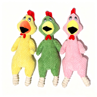 Jouets pour chiens en gros : Nouveau jouet sonore interactif pour animaux de compagnie, mignon, résistant aux morsures, en forme de poulet, pour la stimulation moléaire des chiens et des chats