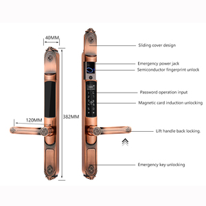Serrure de porte extérieure étanche sans clé pour cour, serrure de porte intelligente à empreinte digitale pour portail et clôture - Product Image 5