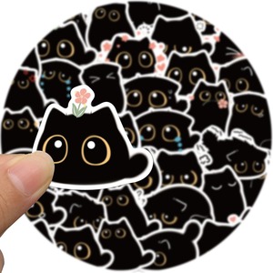 40 Pegatinas Decorativas de Vinilo con Diseño de Gato Negro de Anime, Resistentes al Agua y Ecológicas, para el Hogar, Equipaje y Laptop - Product Image 4