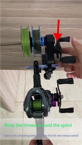Moulinet de pêche à mouvement alternatif facile ligne enrouleur ligne bobine anti-dérapant pince de fixation coulée rouet à manivelle moulinet de pêche - Product Image 3