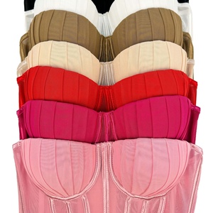 <span class=keywords><strong>Bustier</strong></span> a Corsetto Sopraseno di Alta Qualità e Nuovo Design da Donna con Stecche a Lisca di Pesce e Rete, Top Corto Modellante, Lingerie Snellente - Product Image 4