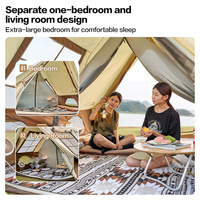 Mobi Garden Era 190 coton coupe-vent imperméable camping familial toit maison tente avec grande fenêtre une chambre un salon
