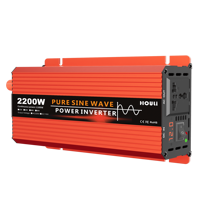 Convertisseur de puissance à onde sinusoïdale pure HOULI 2200W, 12V 24V 48V 60V DC vers AC 110V 220V pour camping-car, solaire, alimentation de secours domestique