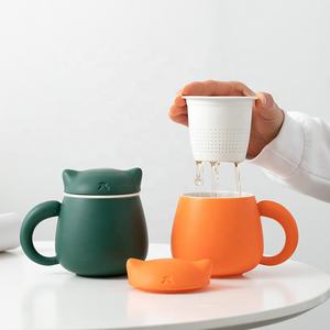 <span class=keywords><strong>Tasse</strong></span> à café en forme de <span class=keywords><strong>chat</strong></span>, nouveau Design, pour le bureau, <span class=keywords><strong>tasse</strong></span> à thé <span class=keywords><strong>avec</strong></span> filtre et <span class=keywords><strong>infuseur</strong></span> - Product Image 3