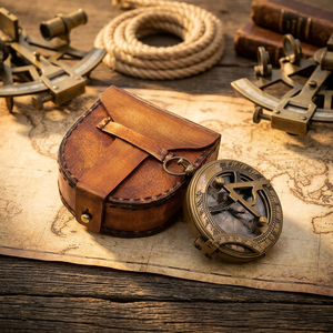 Boussole en laiton, outil de navigation vintage, instrument nautique artisanal, chercheur de direction inspiré de l'ancien, instrument maritime - Product Image 1