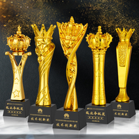 Prix de cristal haut de gamme personnalisé et trophées sportifs en or Nouveau design Coupes et médailles sportives Plaques premium