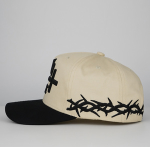 Tùy Chỉnh Nhà Sản Xuất Thể Thao 5 Bảng Điều Chỉnh Một Khung Hat Snapback Bông Hai Tone 3D Thêu Logo Tùy Chỉnh Mũ Bóng Chày Cho Nam Giới - Product Image 3