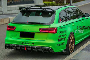 Yaochi <span class=keywords><strong>Audi</strong></span> 2019 RS6 C8 pare-chocs en fibre de carbone sèche avec découpes d'échappement Protection boulonnée État neuf Garantie 1 an - Product Image 2