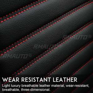 Fundas de Asiento para Automóviles de 5 Plazas, Cojines Protector de Asientos, Funda de Asiento de Coche Completa de Cuero PU, Ajuste Universal, Accesorios Interiores - Product Image 5