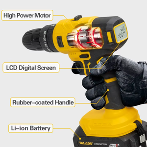 Juego de taladro eléctrico de mano de buena calidad, <span class=keywords><strong>destornillador</strong></span> de fácil operación con función de martillo, juego de Taladro Inalámbrico de 21V - Product Image 4