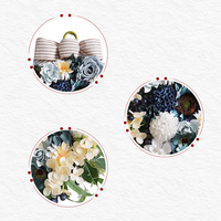 Guirlande de fleurs artificielles en plastique mélangées, pour porte d'entrée, décoration de mariage, fête, maison, centre de table