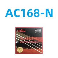 Alice AC168 Classical Guitar Strings Set Silver-Plated Copper Nano Polishing Coating Wound Core Custom Logo Nylon Plastic