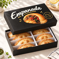 Boîte à emporter en carton kraft pour empanadas, emballage alimentaire de qualité supérieure, résistant à la graisse, pour plats à emporter, style latino-américain