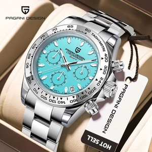 PAGANI DESIGN PD1727 Stainless Steel Bezel Men Quartz Wristwatches Luxury Sapphire Glass <b>Chronograph</b> VK63 Watch Men Reloj Hombre - Product Image 2