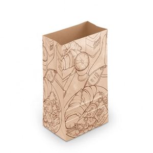 Sacs d'emballage en papier kraft brun ZJPACK, personnalisables, vente en gros, refermables pour pizza, lait, sushi, gelée, style classique - Product Image 2