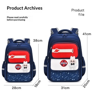 Nuovo Zaino Scolastico per Bambini della Scuola Primaria, Ultra-leggero, Impermeabile, in Tessuto Oxford, con Chiusura a Cerniera, Tracolla Curva, Grande Capacità - Product Image 3