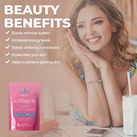 Aeglewell Poudre de peptides de collagène multi-sources sans OGM, nourrie à l'herbe, avec biotine, vitamine C et acide hyaluronique pour le blanchiment de la peau