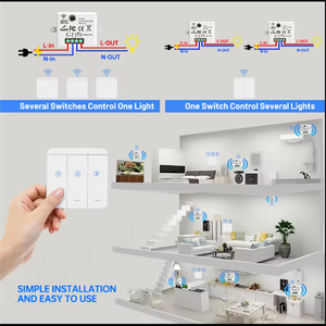 433Mhz 1/2/3gang 86 tường Bảng điều chỉnh chuyển đổi không dây thông minh chuyển đổi ánh sáng với điều khiển từ xa interruptor 10A 110V 220V cho đèn Led - Product Image 2