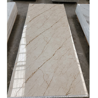 Feuille de PVC de panneau mural en marbre 2.5 3mm écologique avec impression UV Matériau WPC Service coupé sur commande Panneau mural Utilisation en intérieur