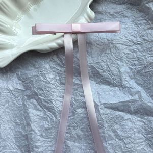 Fascia per capelli artigianale da donna all'ingrosso con fiocco in nastro rosa e nero, accessori moda per capelli con coda lunga - Product Image 5