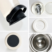 Thermos alimentaire portable de 500 ml en acier inoxydable austénitique, anti-fuite, avec poignée, pot isotherme et tasse de cuisson lente