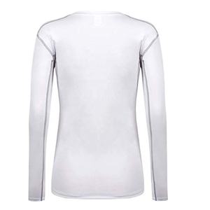 WANAYOU, camiseta informal de compresión de poliéster sólido para mujer, camiseta atlética de manga larga para correr, camisetas de entrenamiento de talla grande - Product Image 5