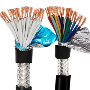 Shielded cable anti-interference 22AWG 20AWG 18AWG 2-24 cores pure copper RVVP shielded wire control cable signal wire