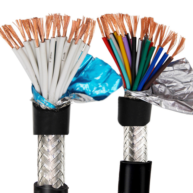 Shielded Cable Anti-interference 22AWG 20AWG 18AWG 2-24 Cores Pure Copper RVVP Shielded Wire Control Cable signal Wire