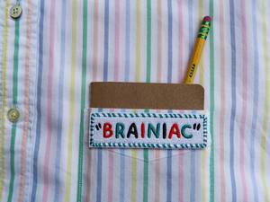 Brainiac 100% pieno ricamo Patch di ferro personalizzato su Patch ricamate - Product Image 3