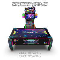 Table de hockey sur air néon pour 2 joueurs, machine de jeu d'arcade à pièces avec écran LCD de 22 pouces