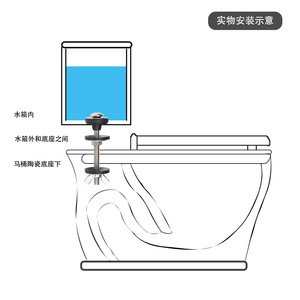 Vis de réservoir de toilette Aojiele en acier inoxydable 304 M6, fixations universelles pour l'installation des sièges de toilette - Product Image 2
