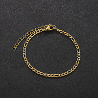 Ensemble de bijoux en acier inoxydable plaqué or 18 carats anti-ternissement : Collier et bracelet chaîne cubaine, chaîne Figaro torsadée, chaîne maille corde, chaîne serpent